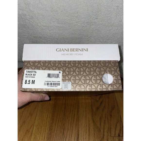 Giani Bernini Memory Foam Tavettil Black Suede Heels Shoes Size 8.5 M - Picture 9 of 10